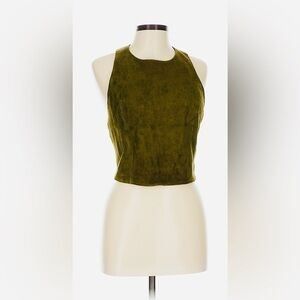 Alice + Olivia tank top, size 12. Back zipper with cutouts 100% lamb leather NWT